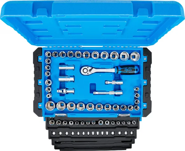 BGS Technics Gola sada 1/4", 3/8", 1/2", 6-hran, metrická / palcová, 300 dielov, BGS 74000