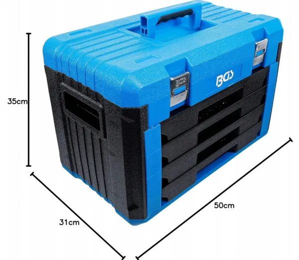 BGS Technics Gola sada 1/4", 3/8", 1/2", 6-hran, metrická / palcová, 300 dielov, BGS 74000