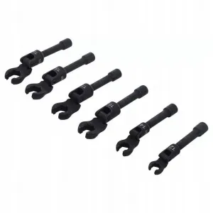 BGS Technics Sada plochých otvorených kľúčov  10 mm (3/8"), s kĺbom | 6-dielna BGS74302