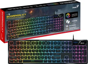 Genius GX Gaming Scorpion K7, klávesnice CZ/SK, herní, drátová (USB), černá, COPILOT