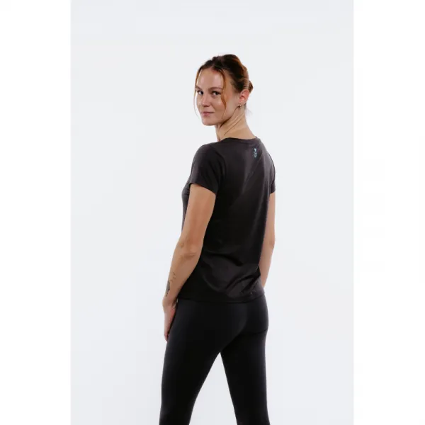Dámske turistické tričko s krátkym rukávom EVERETT TecaShirt W antracit melange