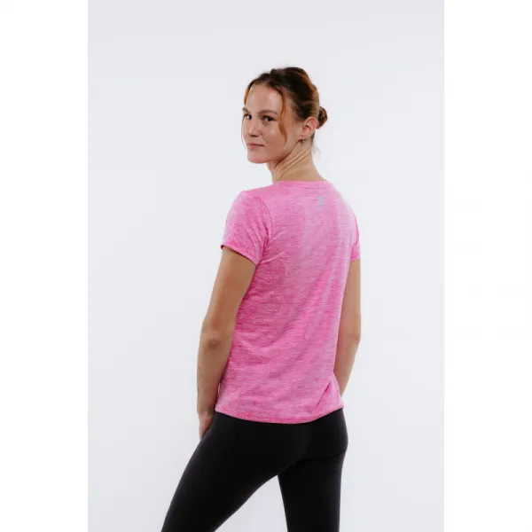 Dámske turistické tričko s krátkym rukávom EVERETT TecaShirt W pink melange