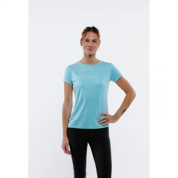 Dámske turistické tričko s krátkym rukávom EVERETT TecaShirt W blue melange