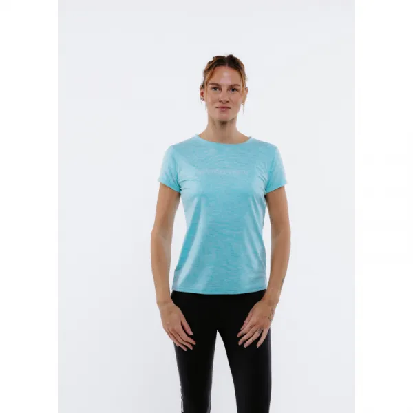 Dámske turistické tričko s krátkym rukávom EVERETT TecaShirt W blue melange