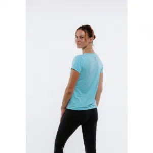 Dámske turistické tričko s krátkym rukávom EVERETT TecaShirt W blue melange