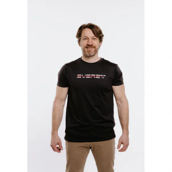 Pánske turistické tričko s krátkym rukávom EVERETT TecShirt M antracit melange