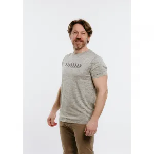 Pánske turistické tričko s krátkym rukávom EVERETT TecShirt M olive melange