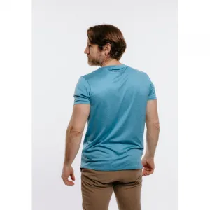Pánske turistické tričko s krátkym rukávom EVERETT TecShirt M blue melange