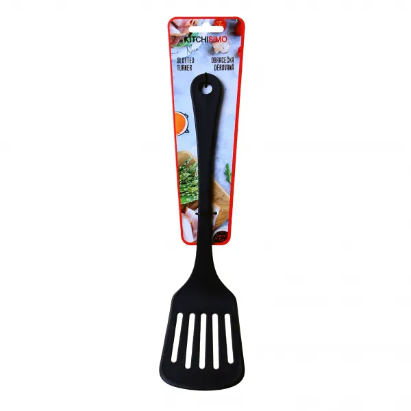 TORO Plastová dierovaná obracačka KITCHISIMO Nero 31cm