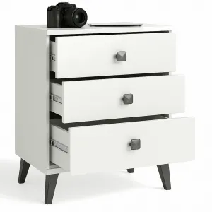Ak furniture Komoda MOBI K-03 biela/čierna