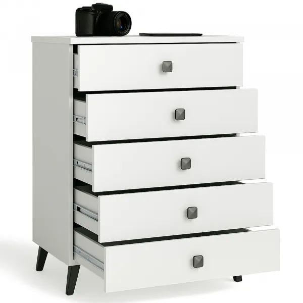 Ak furniture Komoda MOBI K-05 biela/čierna