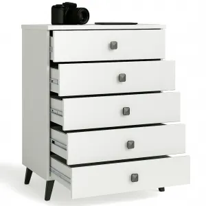 Ak furniture Komoda MOBI K-05 biela/čierna