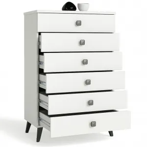 Ak furniture Komoda MOBI K-06 biela/čierna
