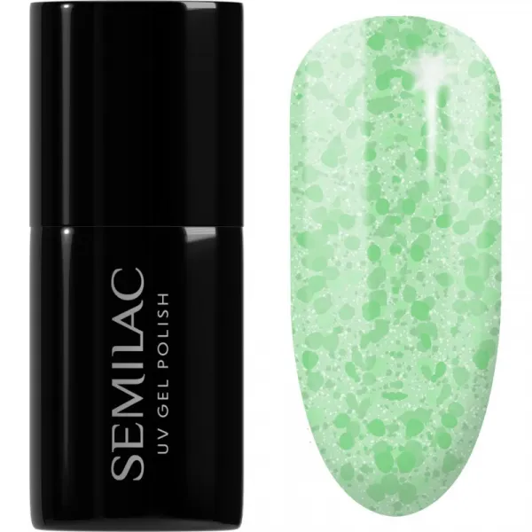 Semilac UV Hybrid Crushed_ICE gélový lak na nechty s použitím UV/LED lampy odtieň 494 Frozen Pistachios 7 ml