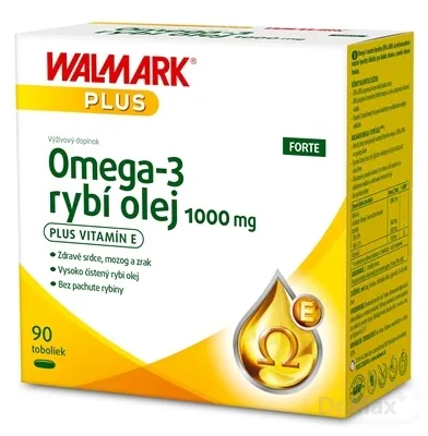 WALMARK Omega-3 rybí olej 1000mg 90 kapsúl