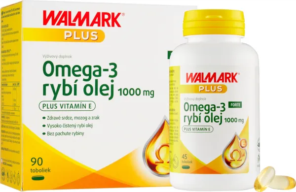 WALMARK Omega-3 rybí olej 1000mg 90 kapsúl