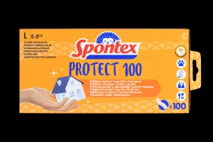 Spontex Protect jednorazové vinylové rukavice veľ. L, 100 ks
