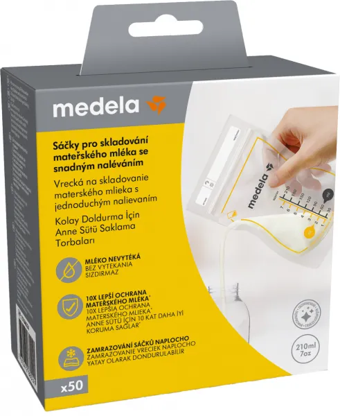 Medela Vrecká na skladovanie materského mlieka Easy Pour, 50 ks