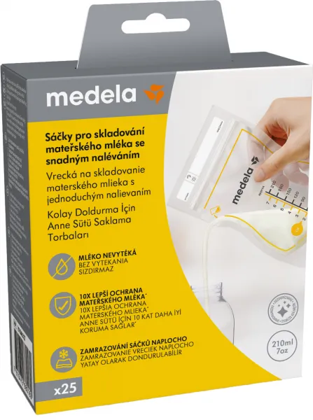 Medela Vrecká na skladovanie materského mlieka Easy Pour, 25 ks