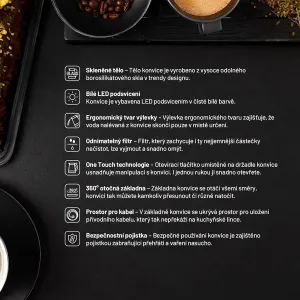 Lauben Sklenená rýchlovarná kanvica 17GG