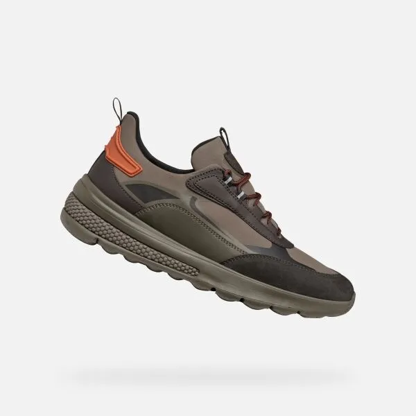 Geox U SPHERICA ACTIF Pánska voľnočasová obuv, khaki, veľkosť