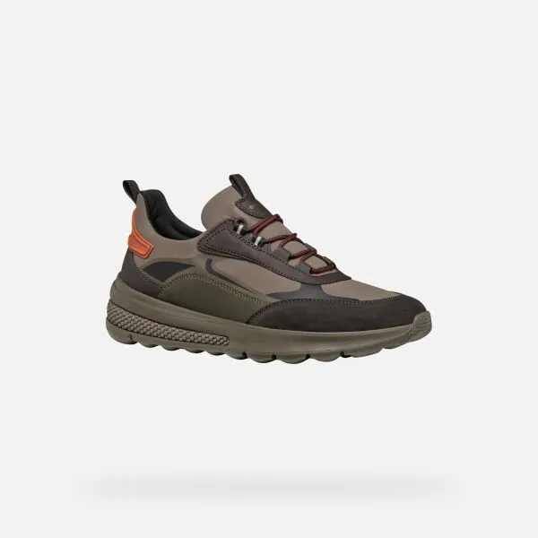 Geox U SPHERICA ACTIF Pánska voľnočasová obuv, khaki, veľkosť
