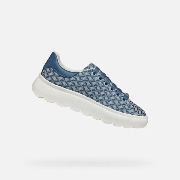 Light blue women's sneakers Geox Spherica EC4.1 - Women's