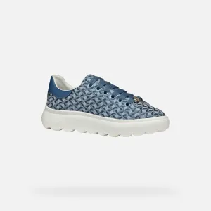 Light blue women's sneakers Geox Spherica EC4.1 - Women's