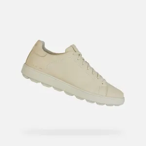 Beige men's sneakers Geox Spherica ECUB-1 - Men's