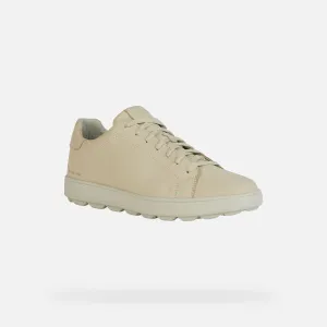 Beige men's sneakers Geox Spherica ECUB-1 - Men's