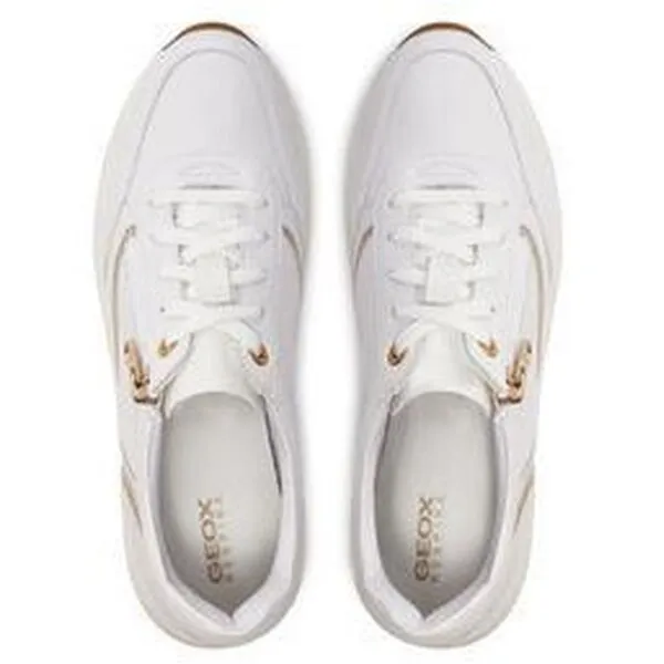 White women's sneakers Geox Cristael - Women's