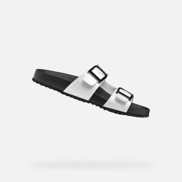 White women's slippers Geox Brionia R - Women's