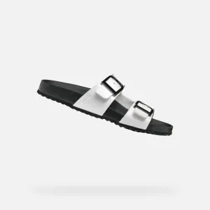 White women's slippers Geox Brionia R - Women's