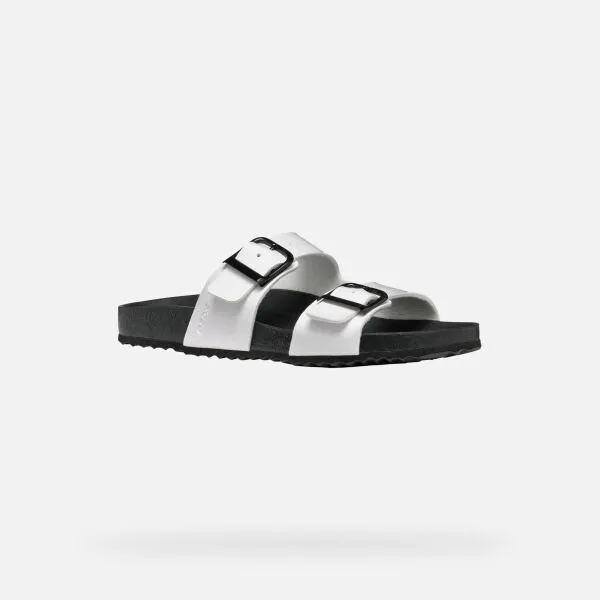 White women's slippers Geox Brionia R - Women's