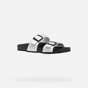 White women's slippers Geox Brionia R - Women's