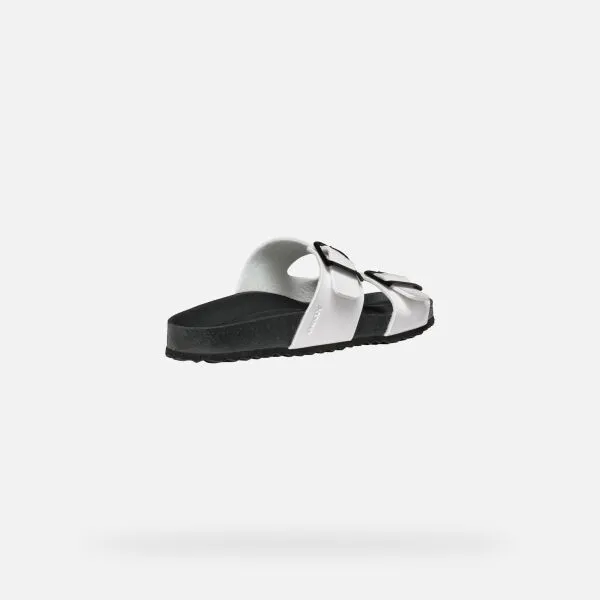 White women's slippers Geox Brionia R - Women's
