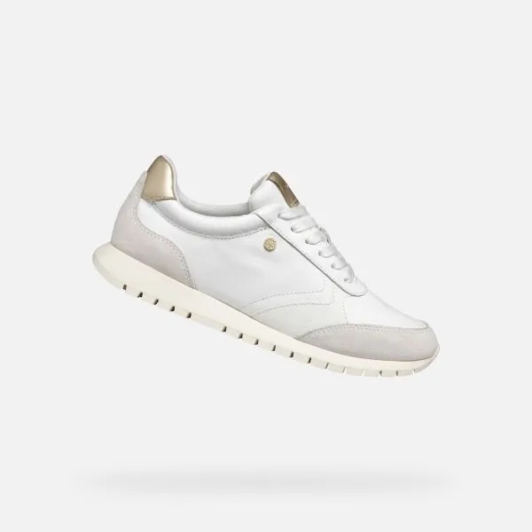 White women's sneakers Geox Sukie 2.0 - Women's