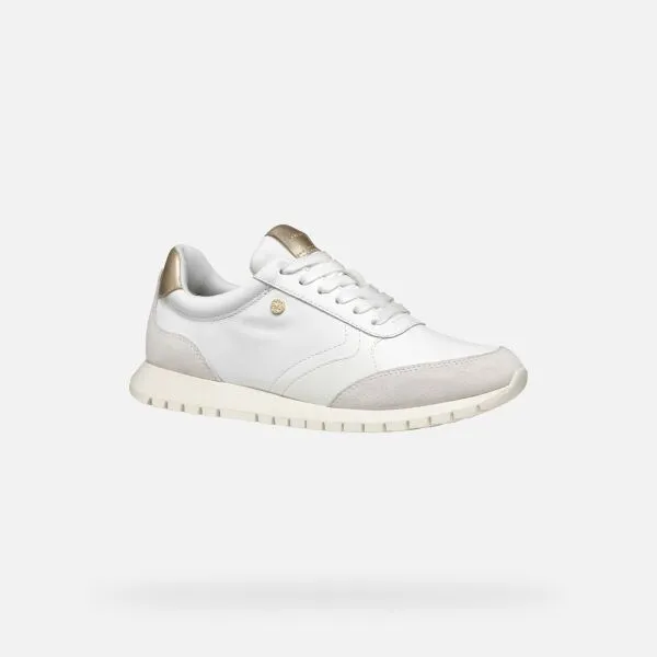White women's sneakers Geox Sukie 2.0 - Women's