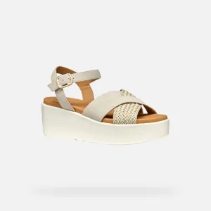 Beige women's sandals Geox XAN2.2S - Women's