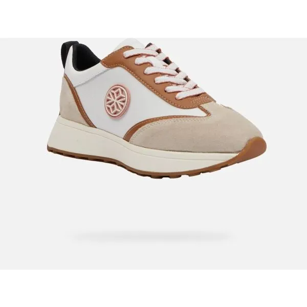 Beige women's sneakers Geox Amabel - Women's