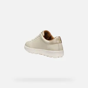Cream women's sneakers Geox Spherica ECUB-1 - Women's