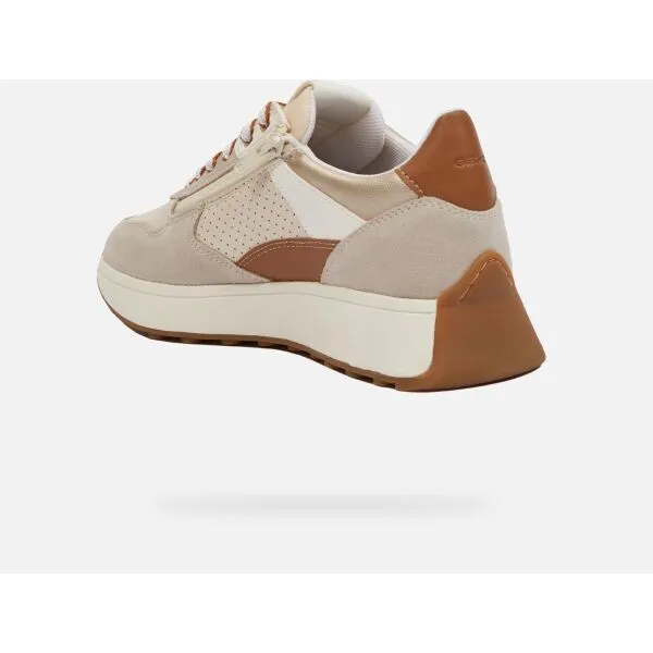 Cream women's sneakers Geox Amabel - Women's