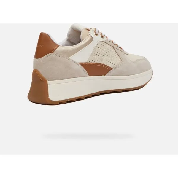 Cream women's sneakers Geox Amabel - Women's