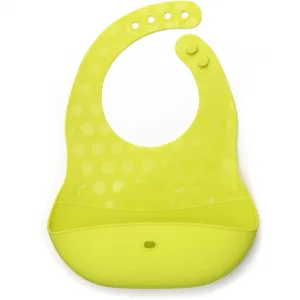 BBLÜV Pöket podbradníček s lyžičkou Grey/Lime 2 ks