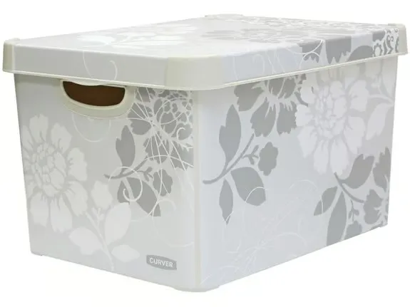 CURVER Úložný box ROMANCE L s vekom | sivá