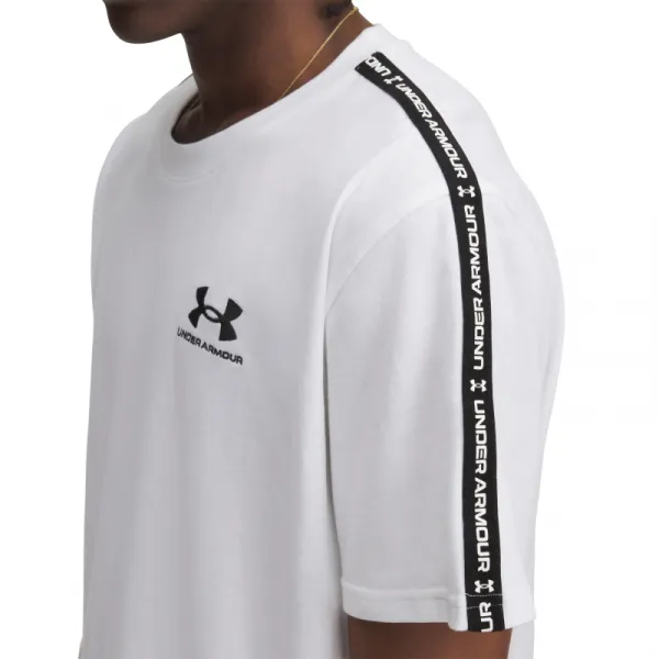 Pánske tričko s krátkym rukávom UNDER ARMOUR UA Icon HWT Tee Taping-WHT