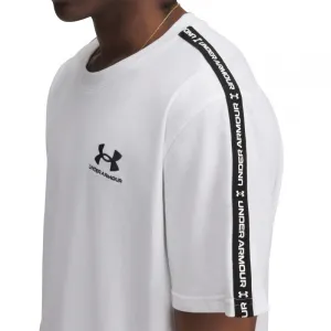 Pánske tričko s krátkym rukávom UNDER ARMOUR UA Icon HWT Tee Taping-WHT
