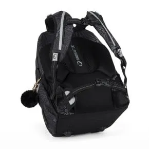 Školská taška Bagmaster ZIPSTER 25 A Black and white flowers
