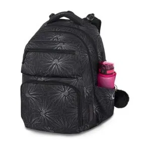 Školská taška Bagmaster ZIPSTER 25 A Black and white flowers