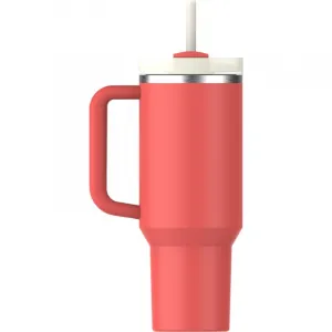 Stanley Quencher H2.O FlowState™ Tumbler tumbler z nehrdzavejúcej ocele s rúrkou Hot Coral 1180 ml
